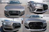 Audi A6 C7 4G 2015-2018 Paraurti Anteriore RS6 Look Sport - autorivallo