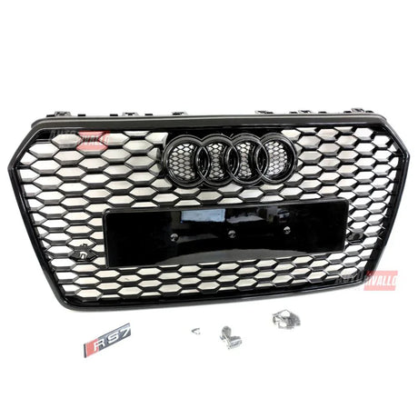 Audi A7 4G C7 2014-2018 Griglia Anteriore RS7 Look Nero Lucido - autorivallo