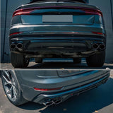 Audi Q8 S-Line 2018-2020 Diffusore Posteriore Doppia Uscita - autorivallo