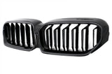 BMW 5 G30 G31 LCI 20-23 Griglia LED Doppia Striscia Nera Illuminata - autorivallo