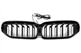BMW 5 G30 G31 LCI 20-23 Griglia LED Doppia Striscia Nera Illuminata - autorivallo