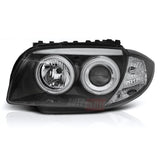 BMW 1 E87 E81 E82 E88 04-11 Fari Anteriori LED Angel Eyes CCFL - autorivallo