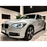 BMW 1 F20 F21 2010-2014 Fari Anteriori LED Diurne Angel Eyes - autorivallo