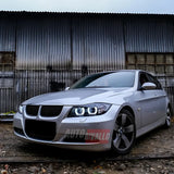 BMW Serie 3 E90 E91 2005-2008 Fari Anteriori Angel Eyes 3D LED - autorivallo