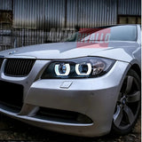 BMW Serie 3 E90 E91 2005-2008 Fari Anteriori Angel Eyes 3D LED - autorivallo