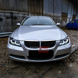 BMW Serie 3 E90 E91 2005-2008 Fari Anteriori Angel Eyes 3D LED - autorivallo