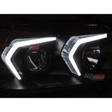BMW Serie 3 E90 E91 2005-2008 Fari Anteriori a LED Neri - autorivallo