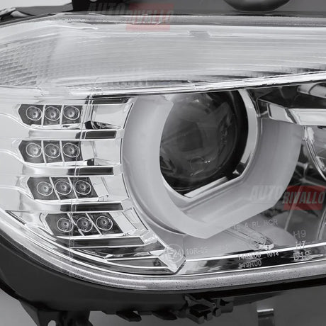 BMW Serie 3 F30 F31 2011-2015 Fari Anteriori LED Angel Eyes 3D - autorivallo