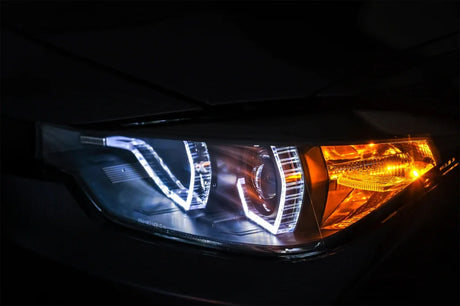 BMW Serie 3 F30 F31 2011-2015 Fari Anteriori LED Angel Eyes - autorivallo