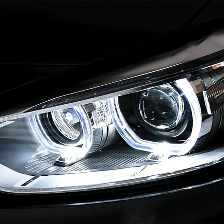 BMW Serie 3 F30 F31 2011-2015 Fari Anteriori a LED H7 Neri - autorivallo