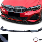 BMW Serie 3 G20 G21 2018–2022 Spoiler Anteriore Nero Lucido - autorivallo