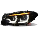 BMW Serie 5 F10 F11 2010-2013 Fari Anteriori Xenon DRL 3D LED - autorivallo