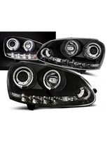 VW Golf 5 2003-2008 Fari Anteriori Angel Eyes Luci Diurne LED - autorivallo