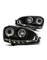 VW Golf 5 2003-2008 Fari Anteriori Angel Eyes Luci Diurne LED - autorivallo