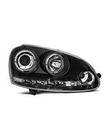 VW Golf 5 2003-2008 Fari Anteriori Angel Eyes Luci Diurne LED - autorivallo