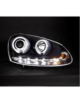 VW Golf 5 2003-2008 Fari Anteriori Angel Eyes Luci Diurne LED - autorivallo