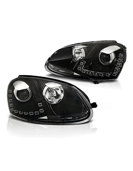 VW Golf 5 2003-2008 Fari Anteriori Luci Diurne LED DRL Reali - autorivallo