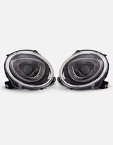 Fiat 500 500C 2015-2023 Fari Anteriori Lenticolari H7 Nero - autorivallo