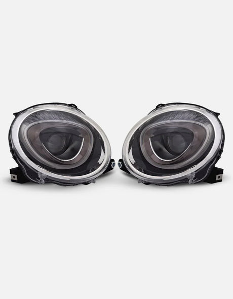 Fiat 500 500C 2015-2023 Fari Anteriori Lenticolari H7 Nero - autorivallo