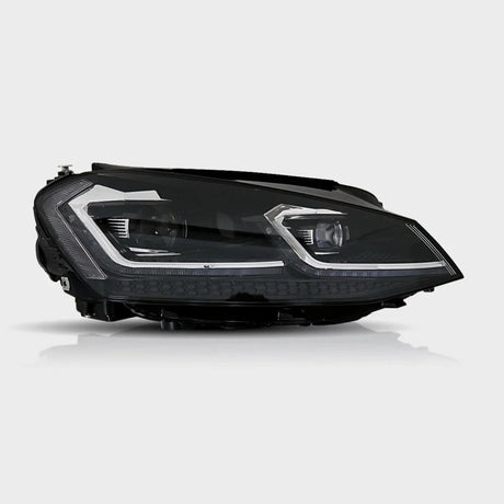 VW Golf 7 2012-2017 Fari Anteriori LED Look R-Line Freccia SEQ - autorivallo