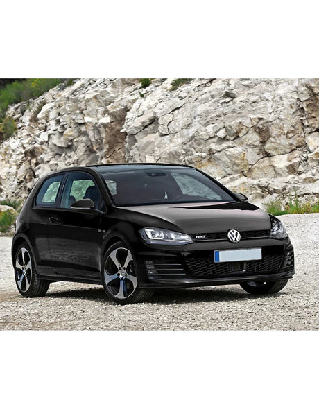 VW Golf 7 2012-2017 Fari Anteriori DRL LED R-Line Look Nero - autorivallo