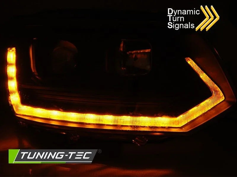 VW T5 2010-2015 Fari Anteriori Led Lightube T6 Look Nero - autorivallo