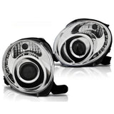 Fiat 500 2007-2016 Fari Anteriori Luci Diurne a LED Cromati - autorivallo