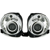 Fiat 500 2007-2016 Fari Anteriori Luci Diurne a LED Cromati - autorivallo