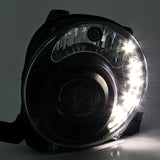 Fiat 500 2007-2016 Fari Anteriori Luci Diurne a LED Neri - autorivallo