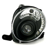 Fiat 500 2007-2016 Fari Anteriori Luci Diurne a LED Neri - autorivallo