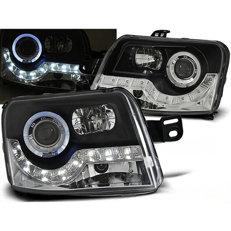 Fiat Panda 2003-2009 Fari Anteriori a LED Diurne Nero - autorivallo