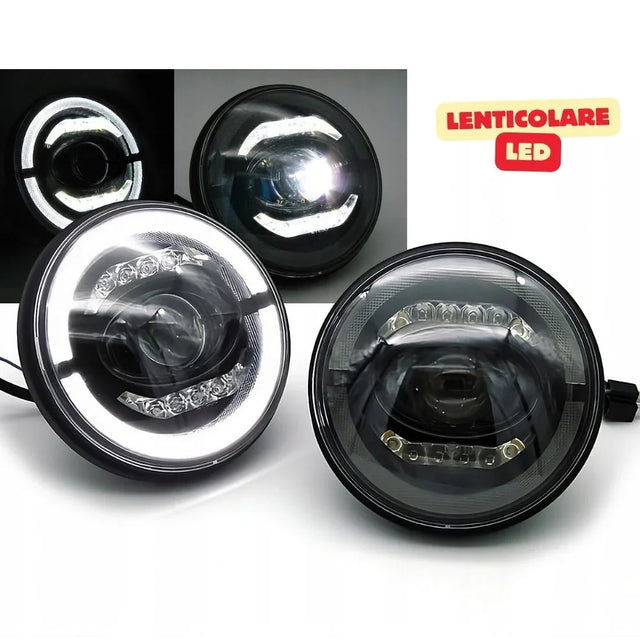 Jeep Wrangler JK 2007-2018 Fari Anteriori Full LED TFL Angel Eyes - autorivallo