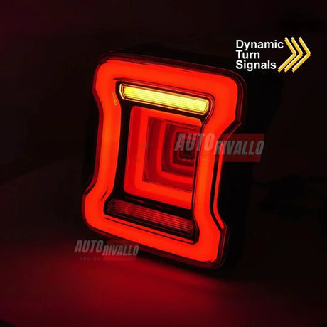 Jeep Wrangler IV JL 2017-2023 Fari Posteriori Full LED Rosso - autorivallo
