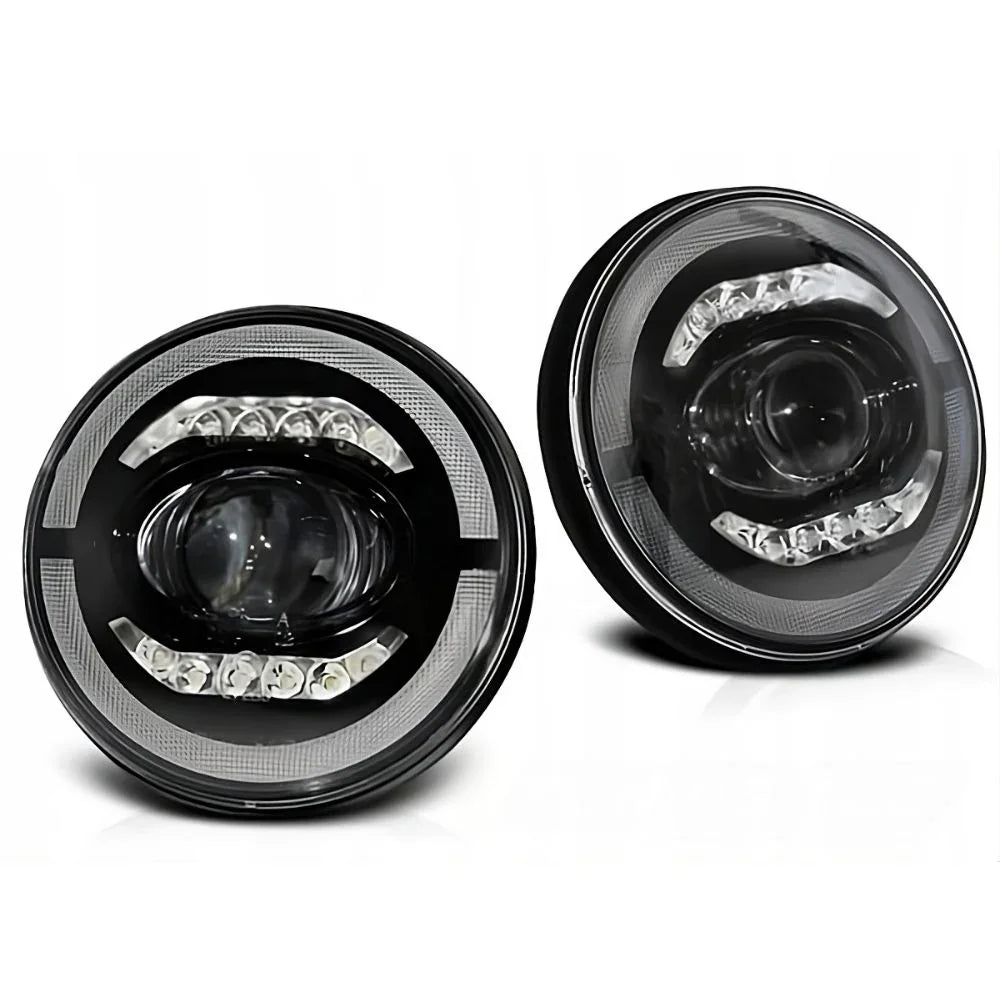 Jeep Wrangler ll 1996-2006 Fari Anteriori Full LED TFL Angel Eyes - autorivallo
