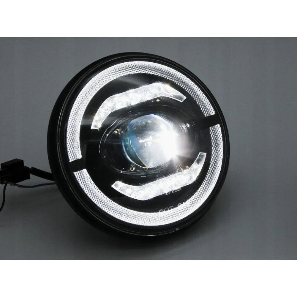 Jeep Wrangler ll 1996-2006 Fari Anteriori Full LED TFL Angel Eyes - autorivallo