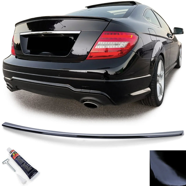 Mercedes C C204 Coupé 11-14 Spoiler Cofano Nero Lucido - autorivallo
