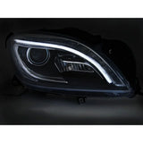 Mercedes Classe M W166 2011-2015 Fari Anteriori LED Neri Lightube - autorivallo
