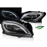 Mercedes Classe M W166 2011-2015 Fari Anteriori LED Neri Lightube - autorivallo