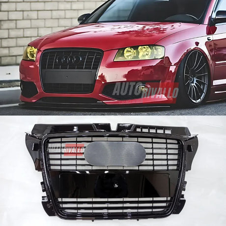 Audi A3 8P S3 S-Line 2008-2012 Griglia Anteriore Look S3 Nera - autorivallo