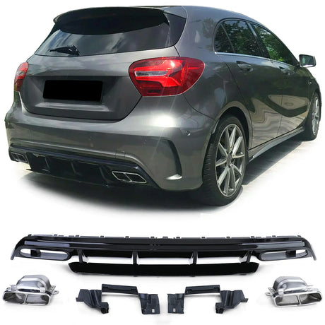 Mercedes A W176 2015-2018 Diffusore Posteriore AMG A45 Look - autorivallo