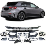 Mercedes A W177 2018-2022 Diffusore Posteriore AMG A45 Look - autorivallo