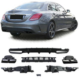 Mercedes C W205 2014-2018 Diffusore Posteriore AMG C63 Look - autorivallo