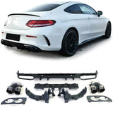 Mercedes C W205 2018-2021 Diffusore Posteriore AMG C43 Look - autorivallo