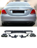 Mercedes Classe C W205 Diffusore AMG Look C63 Doppia Uscita - autorivallo