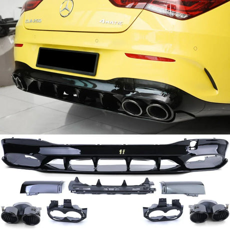 Mercedes CLA W118 2019-2023 AMG Line Diffusore 45S Look - autorivallo