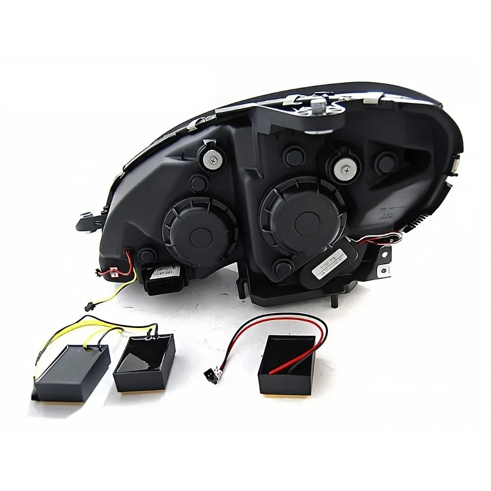 Mercedes C W204 07-10 Fari Anteriori DRL LED Cromati SEQ - autorivallo