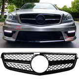 Mercedes C W204 07-14 Griglia Anteriore Nero Lucido Look AMG - autorivallo