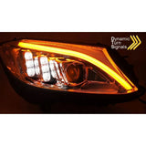 Mercedes C W205 2014-2018 Fari Anteriori LED Neri Lightube - autorivallo