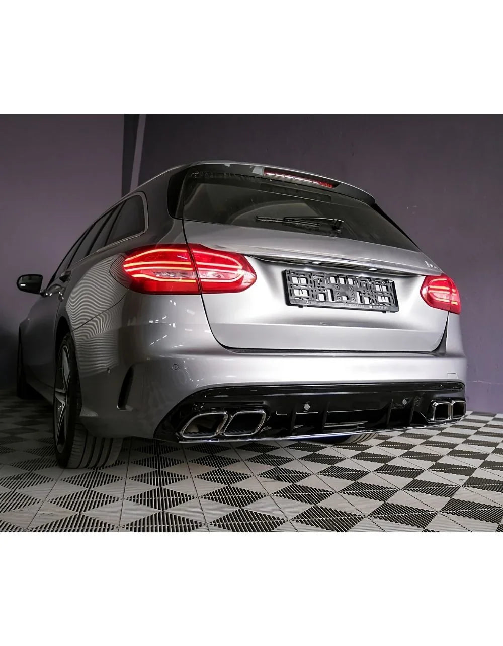 Mercedes C W205 S205 2014-2018 Diffusore Posteriore Linea AMG - autorivallo