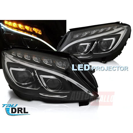 Mercedes C W205 2014-2018 Fari Anteriori Full LED Diurne - autorivallo